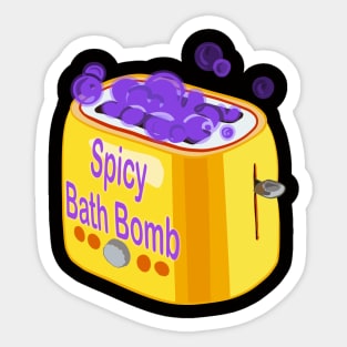 Retro inscription "Spicy bath bomb" Sticker